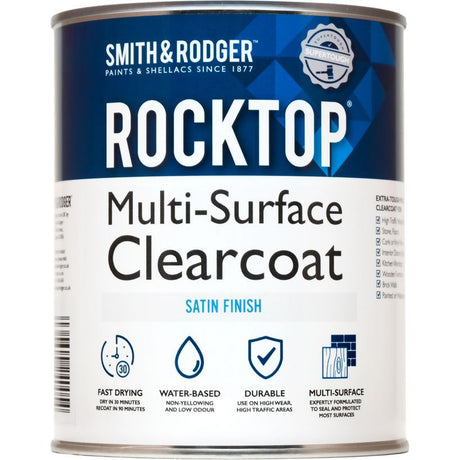 Smith and Rodger Rocktop Multi Surface Clearcoat 2.5 Litre - Satin Finish | 2.5ROCK