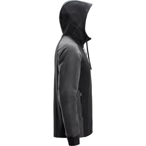 Snickers 2842 Two Coloured Half Zip Hoodie - Black \ Steel Grey