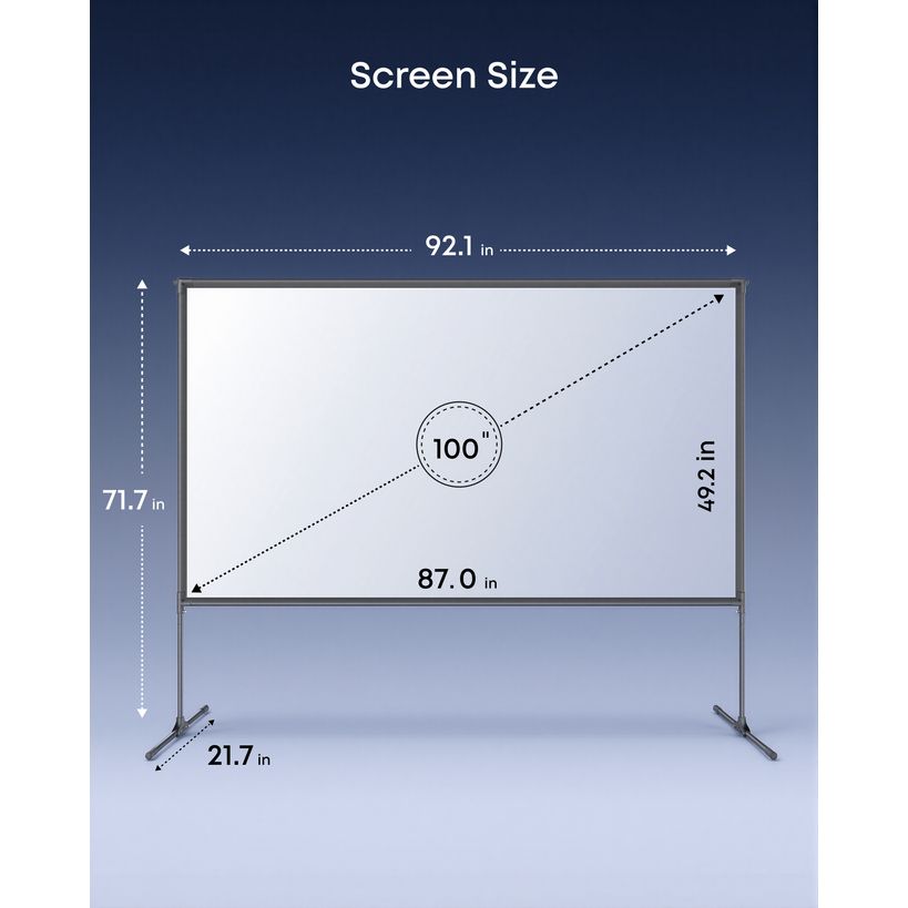 Soundcore Nebula P1 & P1i Display Combo Includes Both 100 Inch Screen and Projector Stand | D2010112