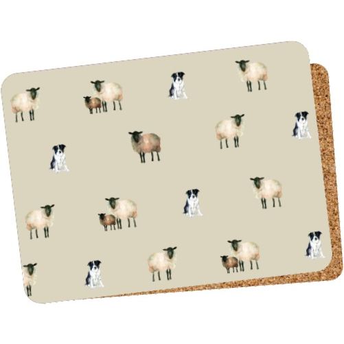 Steelex Placemats Set of 6 - Collie and Sheep | TM1011