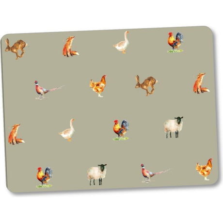 Steelex Tempered Glass Chopping Board 30cm x 40cm - Farm Friends | WS1001FF
