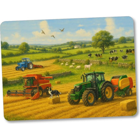 Steelex Tempered Glass Chopping Board 30cm x 40cm - Tractors and Harvest | WS1005