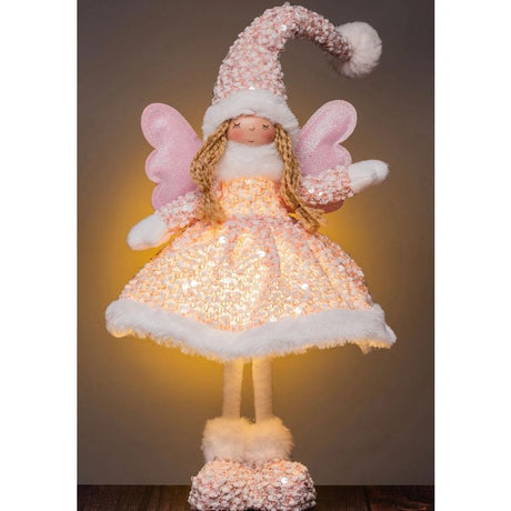 The Grange Collection Sitting Pink Fairy with Light Up Body 50cm | XT34