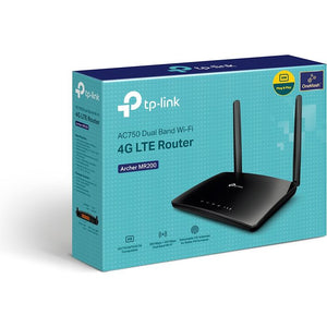 TP-Link AC750 Wireless Dual Band 4G LTE Router - Black | TPL-ARCHER-MR200