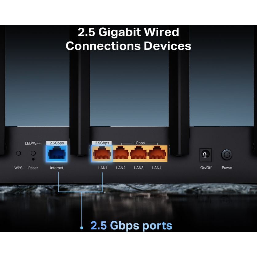 TP-Link Archer BE400 Wireless Wifi 7 Router - Black
