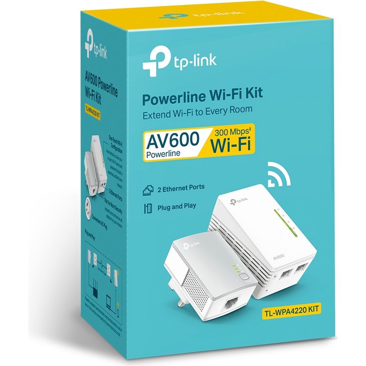 TP-Link AV600 Wi-Fi Powerline Extender Starter Kit | TPL-TL-WPA4220-KIT
