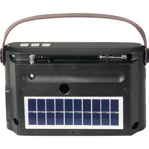 Trevi RA 7F25 BT Solar Powered Multi Band Portable Emergency Radio - Black | 026671