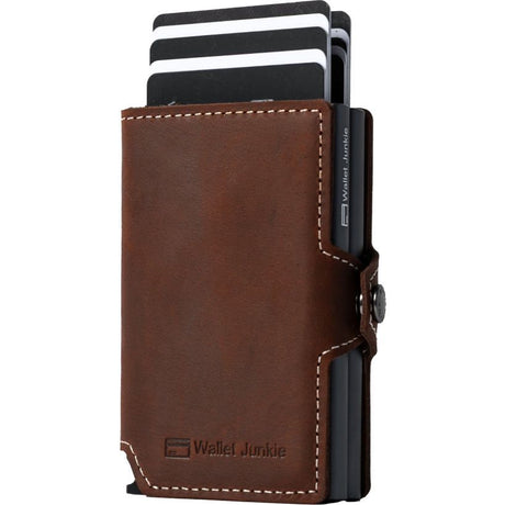 Wallet Junkie Pro Duo for up to 14 Cards - Coffee Brown | WJD-COF