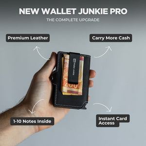 Wallet Junkie Pro Duo for up to 14 Cards - Midnight Black | WJD-BLK