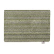 Hug Rug green and cream candy stripe doormat 50cm x 75cm with rounded corners and brand label visible