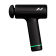 Hyperice Hypervolt 3 Pro massage gun in black with green accent band on grip and white logo, professional percussive therapy device shown against white background