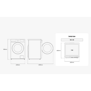 Samsung AI Series 5 10kg 1351 Spin Washing Machine - White | WW10FG5U34AEEU