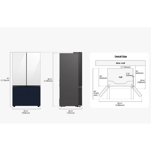 Samsung Bespoke French Style Fridge Freezer with Autofill Water Pitcher - Black | RF24BB620EB1EU