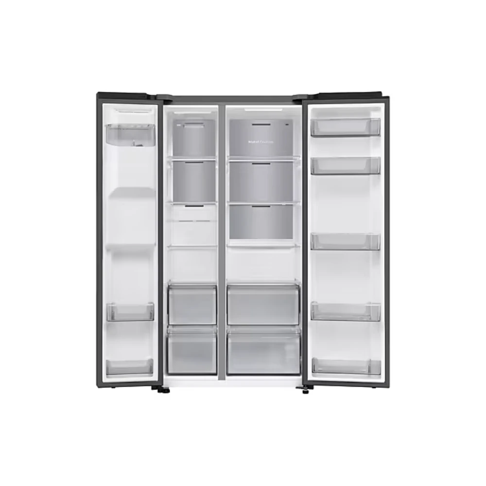 Samsung SpaceMax Bespoke AI Series 640L American Fridge Fridge Freezer - Black | RS70F64KEFEU