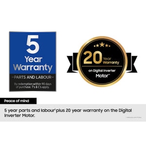 Samsung Series 5 10kg 1400 Spin AI Washing Machine - Black | WW10FG5U34ABEU