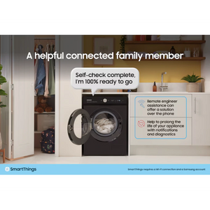 Samsung AI Series 5 10kg 1351 Spin Washing Machine - White | WW10FG5U34AEEU