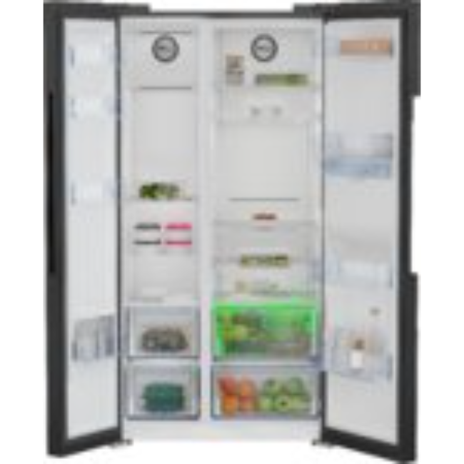 BEKO Pro American Style Fridge Freezer Non Plumbed - Black | ASD2442VPZ