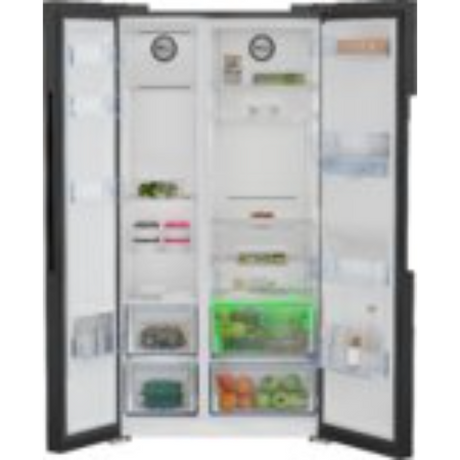 BEKO Pro American Style Fridge Freezer Non Plumbed - Black | ASD2442VPZ