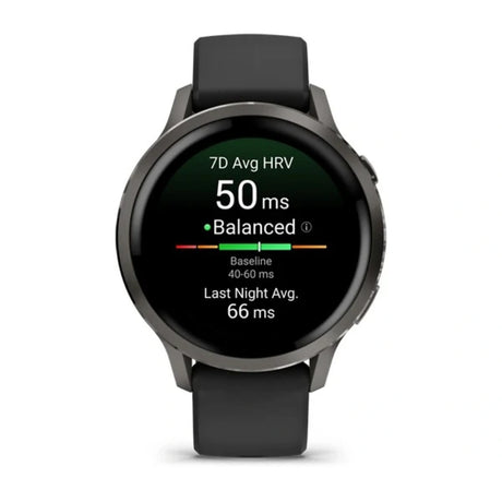 Garmin Venu 4 45mm Smart Watch with Black Silicone Band - Slate | 49-GAR-010-03014-00