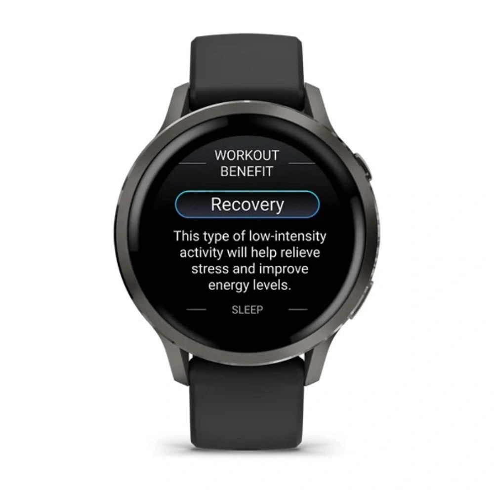 Garmin Venu 4 45mm Smart Watch with Black Silicone Band - Slate | 49-GAR-010-03014-00