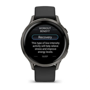 Garmin Venu 4 45mm Smart Watch with Black Silicone Band - Slate | 49-GAR-010-03014-00
