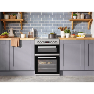 Beko 60cm Double Oven Electric Cooker - Silver | KDC653S