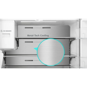 Hisense 70cm Wide French Door American Fridge Freezer - Stainless Steel | RF632N4WIE