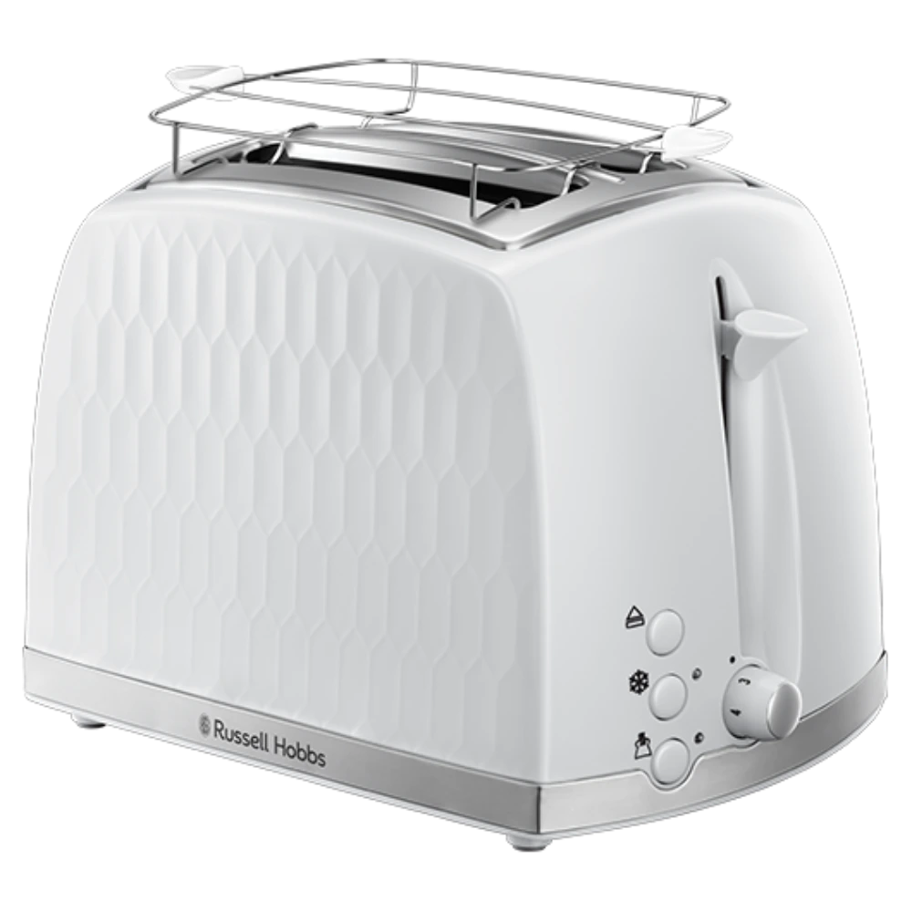Russell Hobbs Honeycomb 2 Slice Toaster - White | 26060