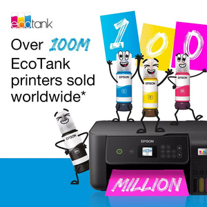 Epson EcoTank ET-2862 A4 3 in 1 Wireless Wifi Colour Inkjet Printer - Black | C11CJ67427