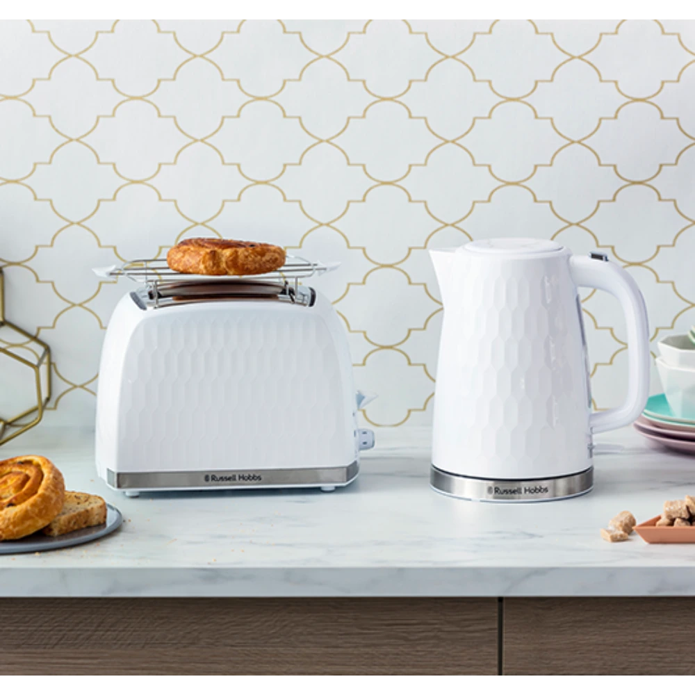 Russell Hobbs Honeycomb 2 Slice Toaster - White | 26060