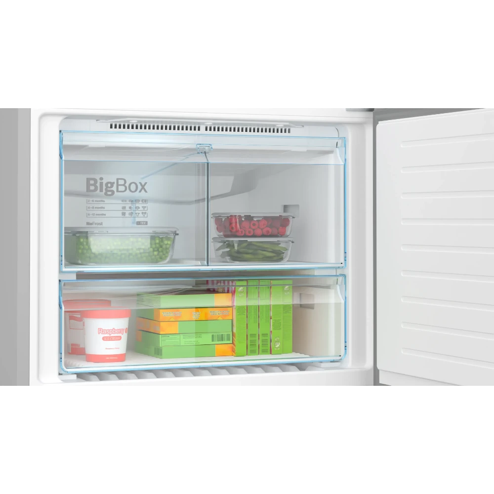 Bosch Series 4 186cm Fridge Freezer 86cm Wide - Stainless Steel | KGN86VIEAG