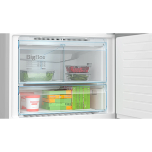 Bosch Series 4 186cm Fridge Freezer 86cm Wide - Stainless Steel | KGN86VIEAG