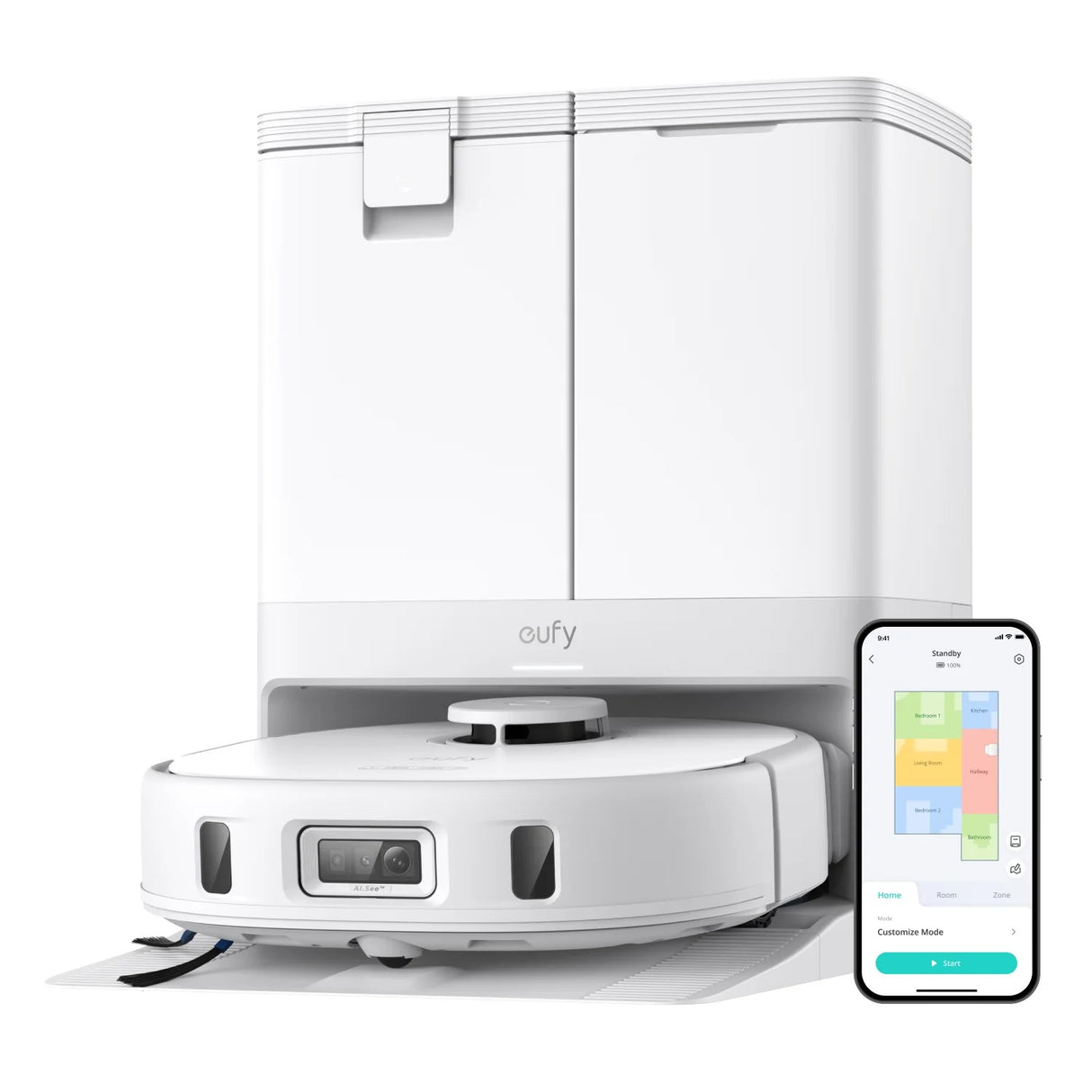 Eufy X10 Pro Omni Robot Vac Vacuum Cleaner and Mop Ultimate Bundle - White | T2351221