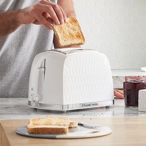 Russell Hobbs Honeycomb 2 Slice Toaster - White | 26060