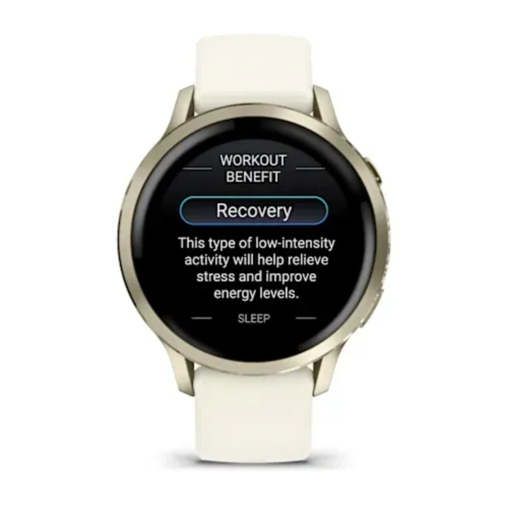 Garmin Venu 4 41mm Smart Watch with Bone Silicone Band - Lunar Gold | 49-GAR-010-03013-00