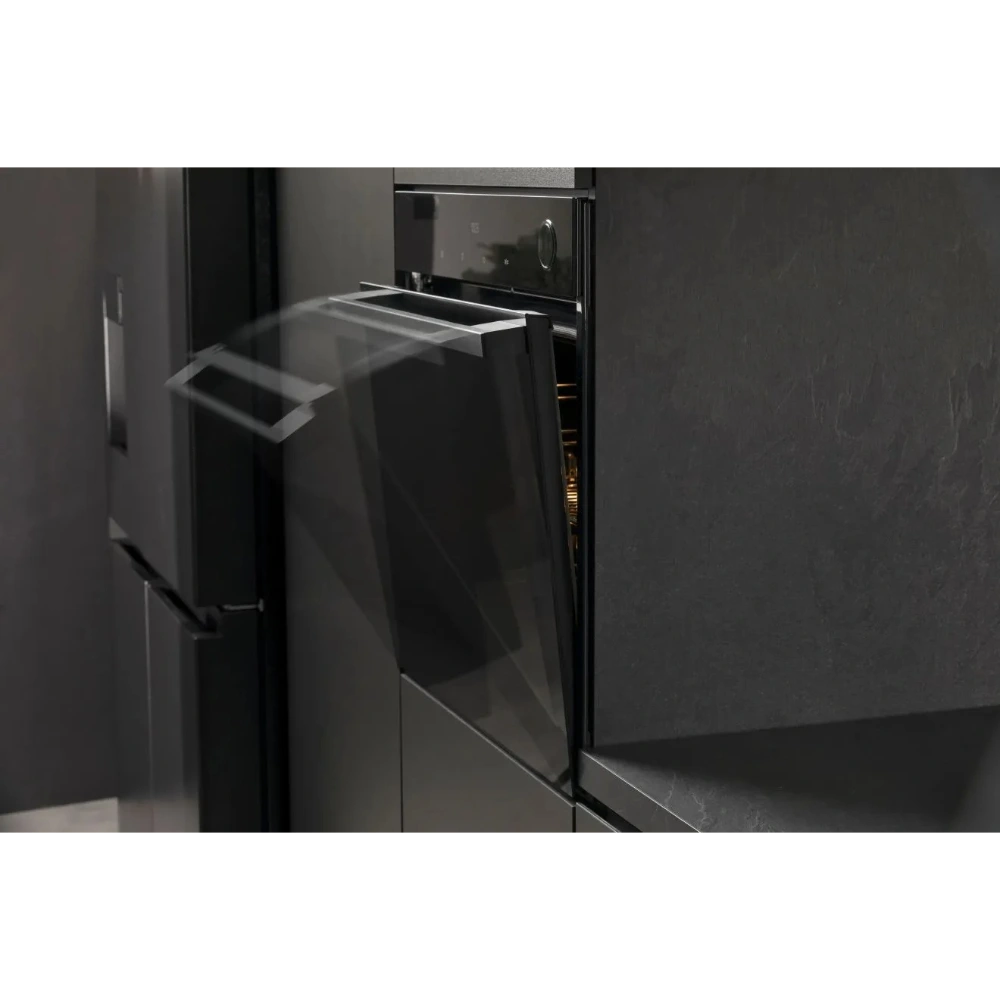 Hisense Hi6 BlackLine AirFry Electric Pyrolytic Steam Smart Single Oven - Jet Black | BSA66346PDBGUK