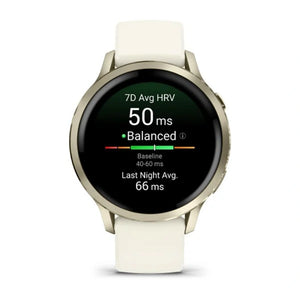 Garmin Venu 4 41mm Smart Watch with Bone Silicone Band - Lunar Gold | 49-GAR-010-03013-00