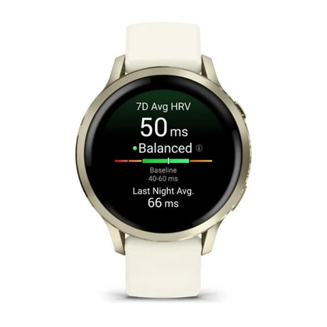 Garmin Venu 4 41mm Smart Watch with Bone Silicone Band - Lunar Gold | 49-GAR-010-03013-00