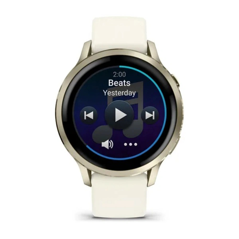 Garmin Venu 4 41mm Smart Watch with Bone Silicone Band - Lunar Gold | 49-GAR-010-03013-00