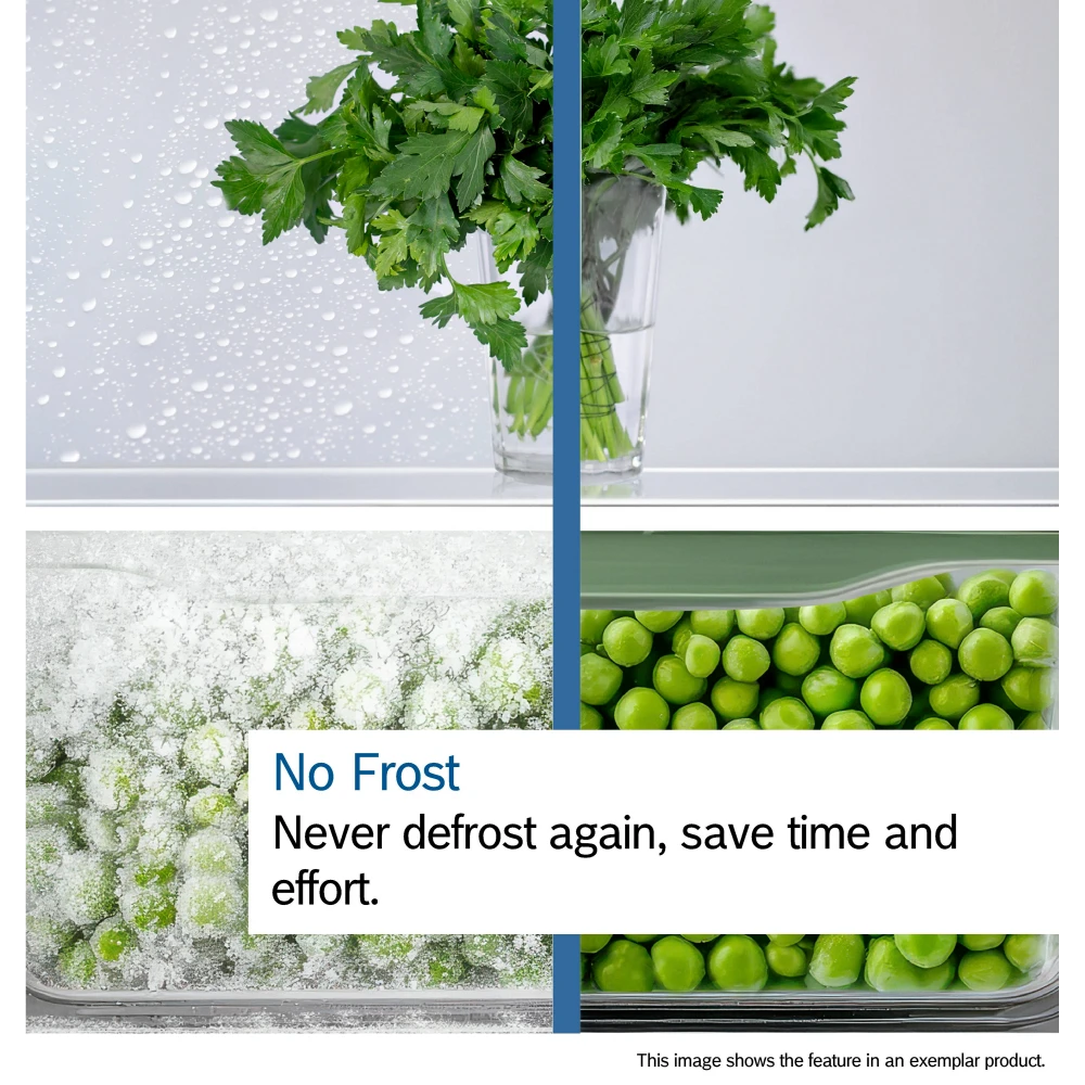 Bosch Series 4 186cm Fridge Freezer 86cm Wide - Stainless Steel | KGN86VIEAG