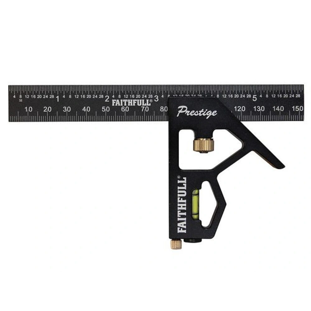 Faithfull Prestige Combination Square Twin Pack 150mm (6in) & 300mm (12in) | XMS22SQTWIN