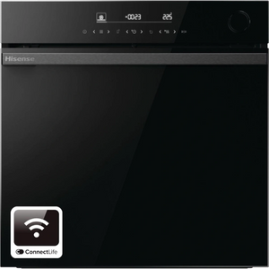 Hisense Hi6 BlackLine AirFry Electric Pyrolytic Steam Smart Single Oven - Jet Black | BSA66346PDBGUK