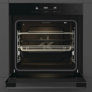 Hisense Hi6 BlackLine AirFry Electric Pyrolytic Steam Smart Single Oven - Jet Black | BSA66346PDBGUK