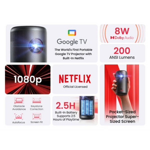 Nebula Capsule 3 1080p Mini Portable Projector with Stand - Black | N2425212