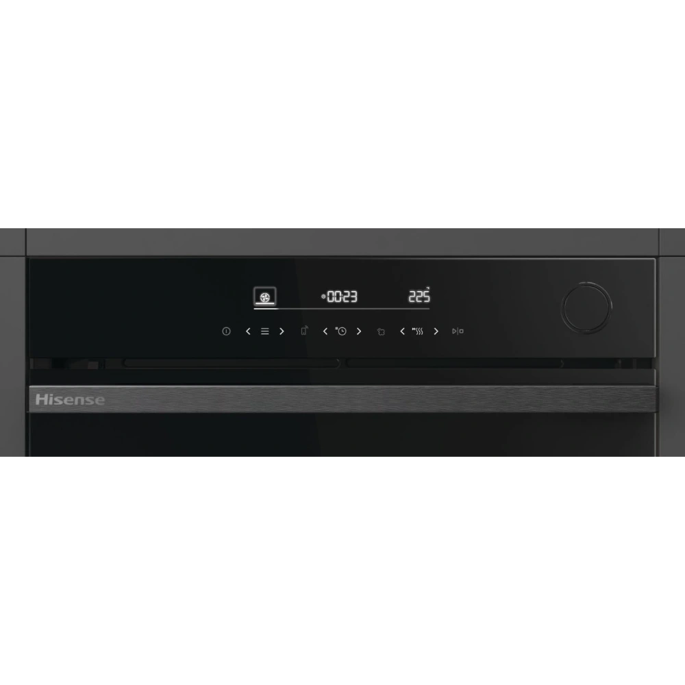 Hisense Hi6 BlackLine AirFry Electric Pyrolytic Steam Smart Single Oven - Jet Black | BSA66346PDBGUK