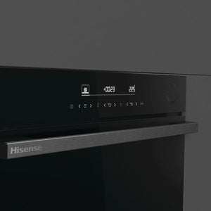 Hisense Hi6 BlackLine AirFry Electric Pyrolytic Steam Smart Single Oven - Jet Black | BSA66346PDBGUK
