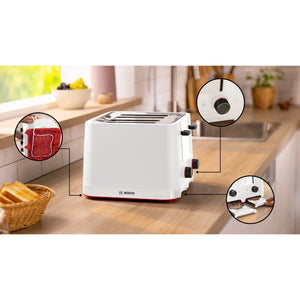 Ex-Display Bosch MyMoment 4 Slice Toaster - White | TAT3M141GB