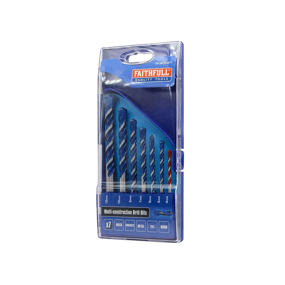 Faithfull Multi Construction Drill Set 7 Piece | XMS22MULTDRL