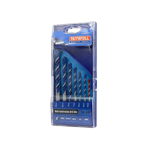 Faithfull Multi Construction Drill Set 7 Piece | XMS22MULTDRL