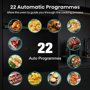 Hisense Hi6 BlackLine AirFry Electric Pyrolytic Steam Smart Single Oven - Jet Black | BSA66346PDBGUK